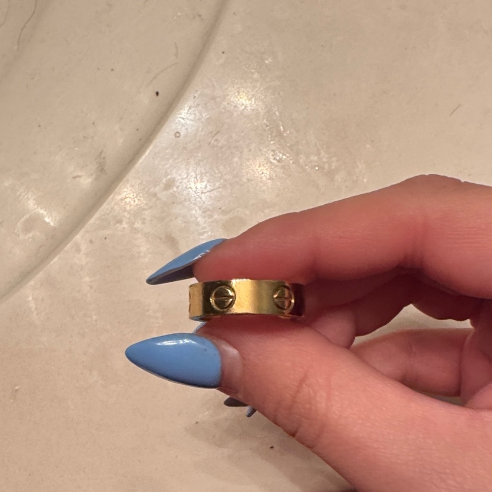 Gold Screw Motif Band Ring - Women Jewelry Doesn’t tarnish